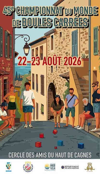 Championnat du Monde de Boules Carrées dans les ruelles du Haut-de-Cagnes à Cagnes-sur-Mer