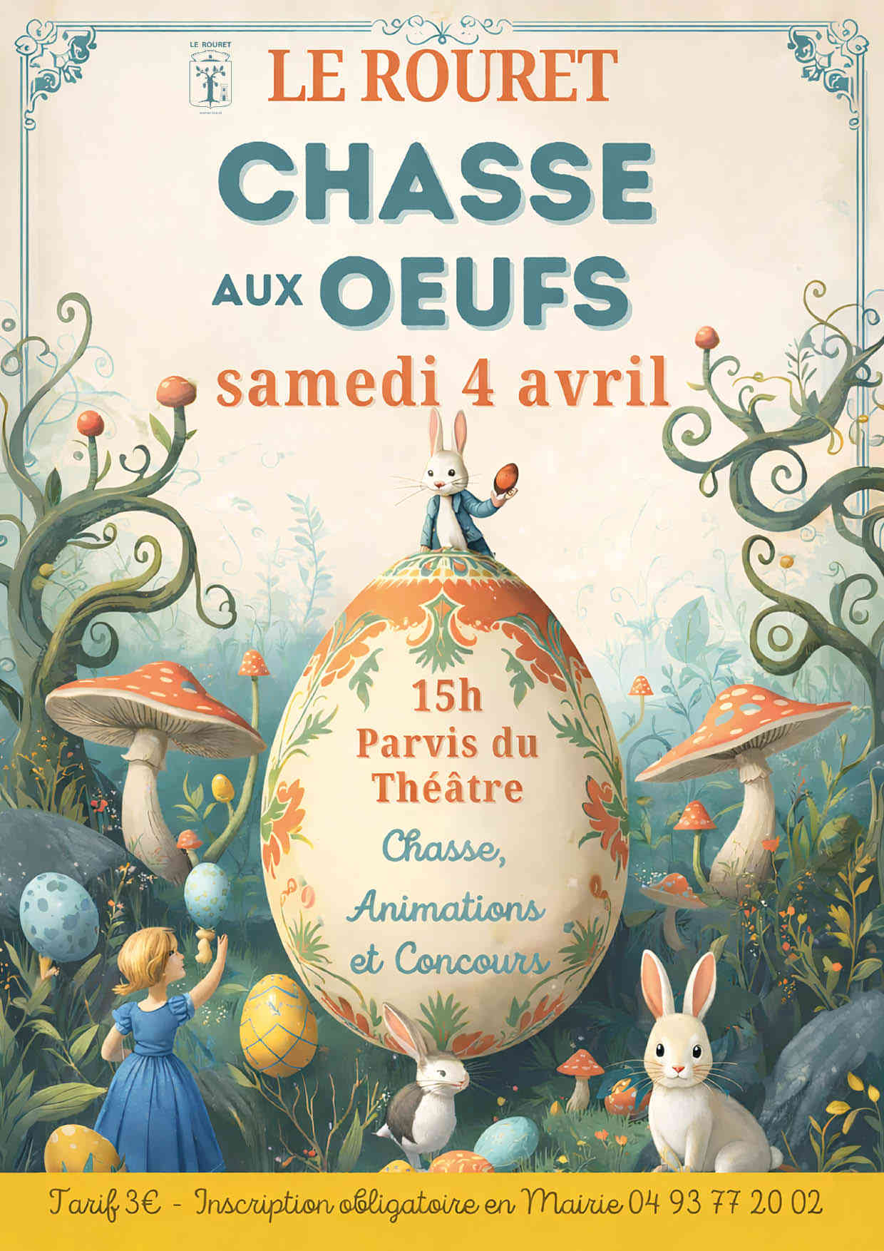 chasse aux oeufs, loisirs et idées sorties pour famille avec enfant sur la Côte d'Azur