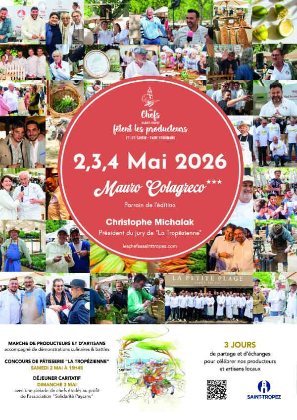 les chefs de Saint Tropez, idée sortie pour les amateurs de gastronomie, au menu découvertes, dégustations & cooking-shows