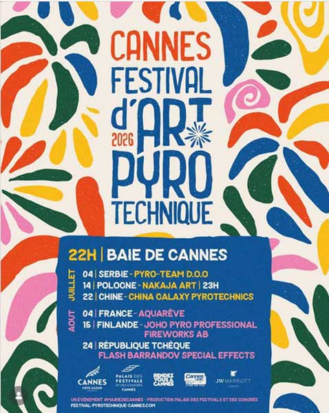 feux d'artifices sur la Côte d'Azur