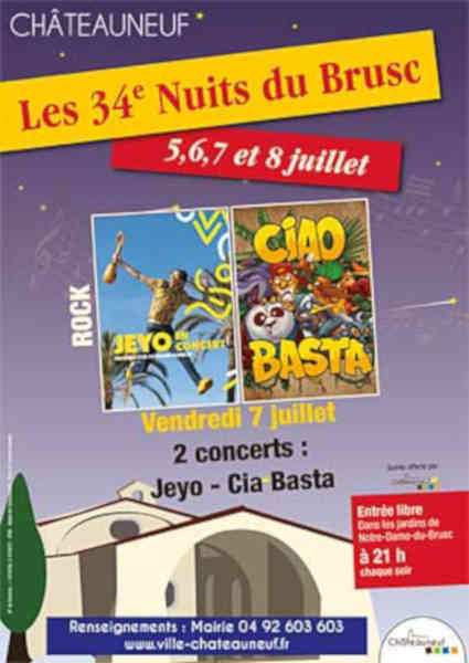festival nuits brusc concerts chateauneuf grasse agenda vacances cote d azur 2024