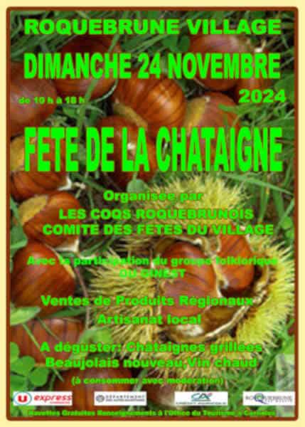 fete chataigne roquebrune traditions patrimoine sorties famille agenda 06 2024