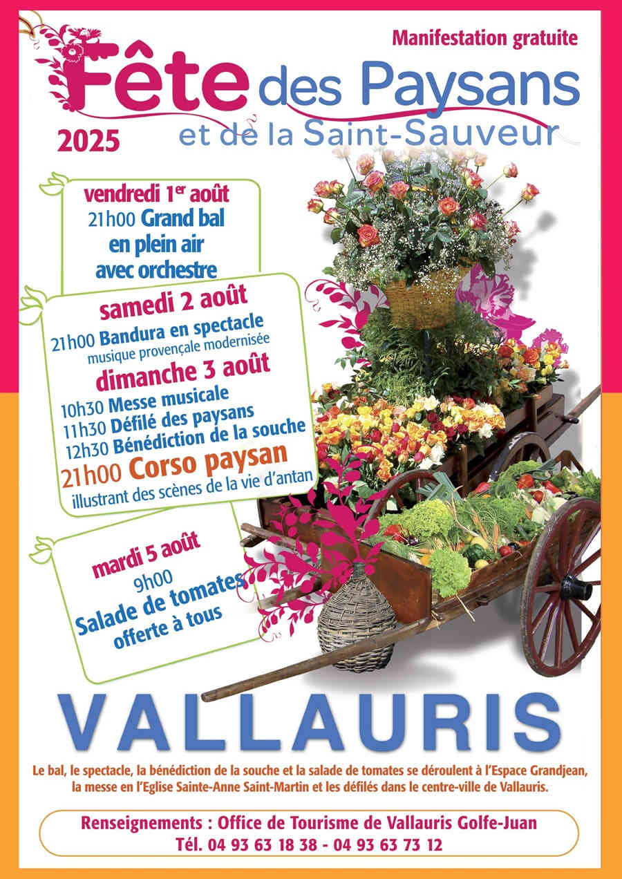 fete paysans st sauveur vallauris sorties loisirs folklore traditions agenda 06 2025