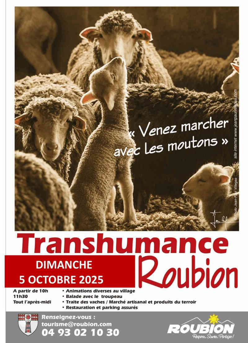 fete transhumance roubion traditions patrimoine marche producteurs agenda cote dazur 2025