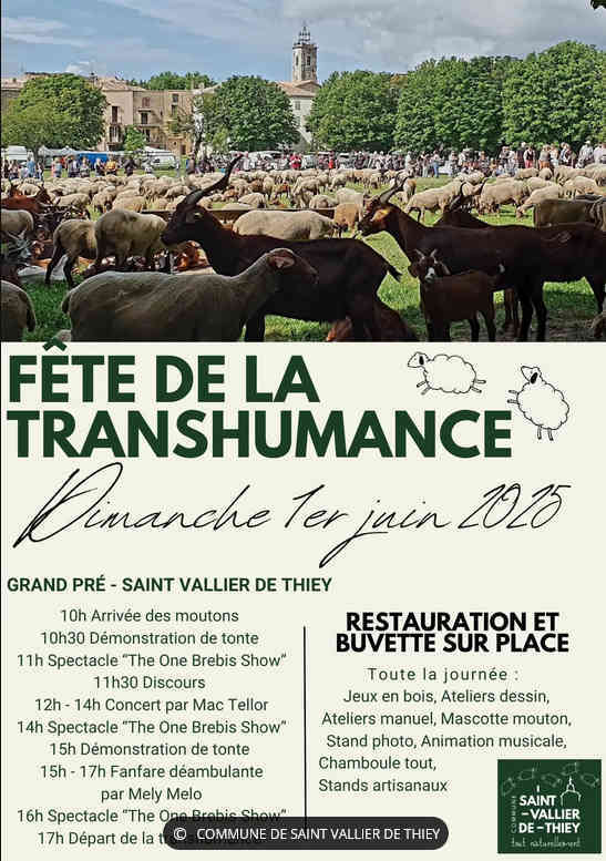fete transhumance st vallier de thiey idees sorties familles enfants agenda 06 2025