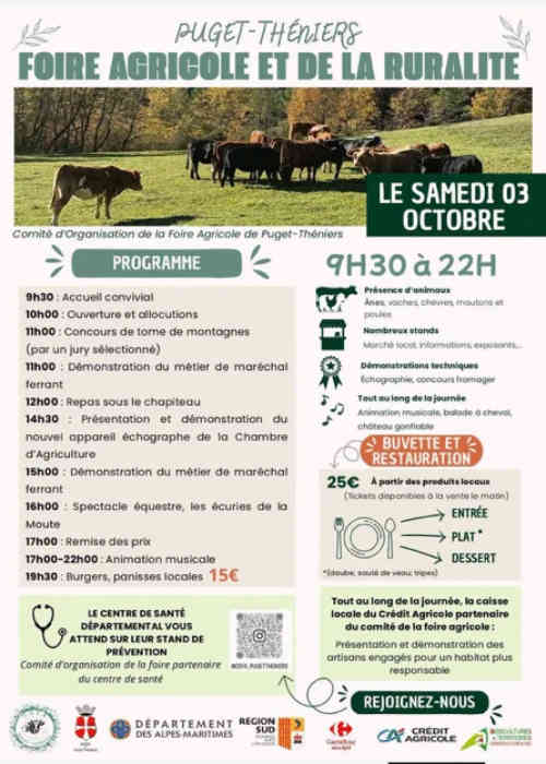 Foire Agricole de Puget-Théniers – producteurs locaux, agriculture et traditions des Alpes-Maritimes