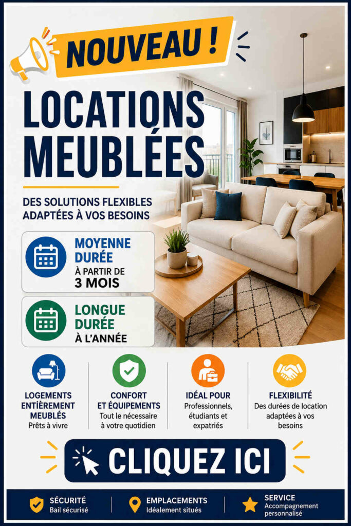 louer appartement tout equipé à proximité de Cannes, Grasse, Nice & Sophia Antipolis
