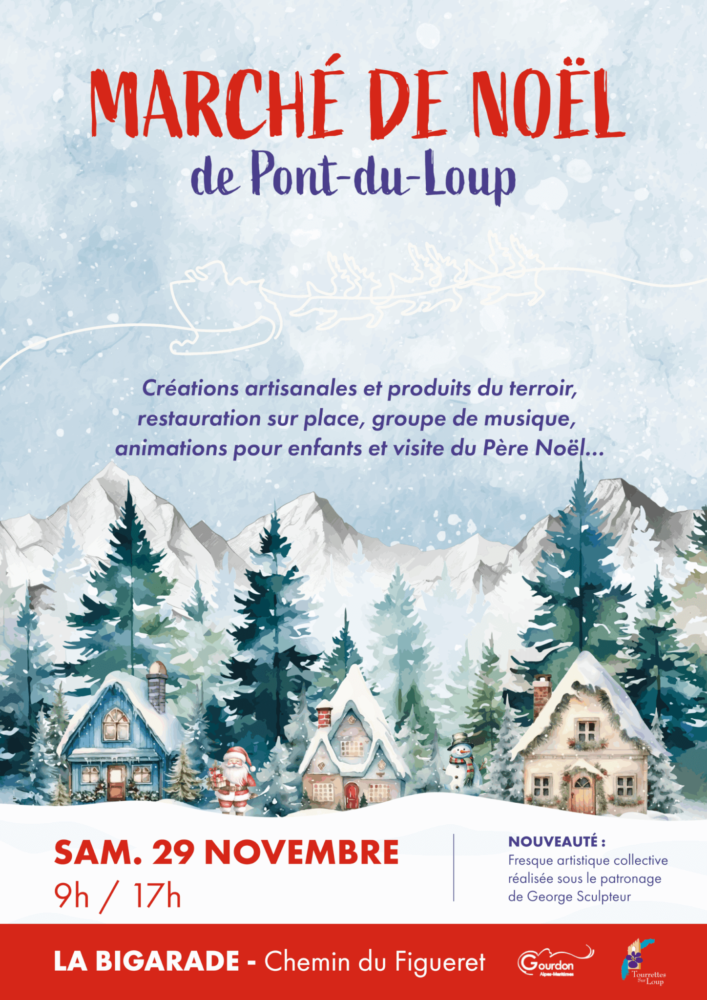 Marché de Noël de Pont-du-Loup : artisanat local, douceurs gourmandes et animations familiales dans un cadre chaleureux. Un rendez-vous authentique au cœur des fêtes.