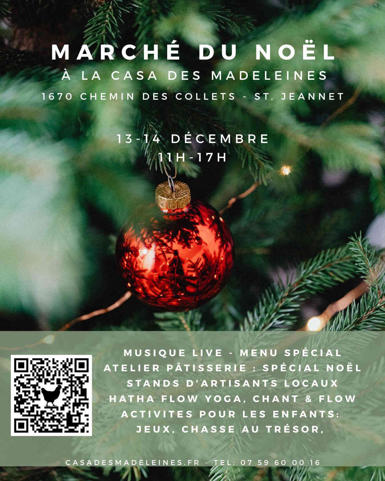 Marché de Noël dans le village de Saint-Jeannet, Alpes-Maritimes.