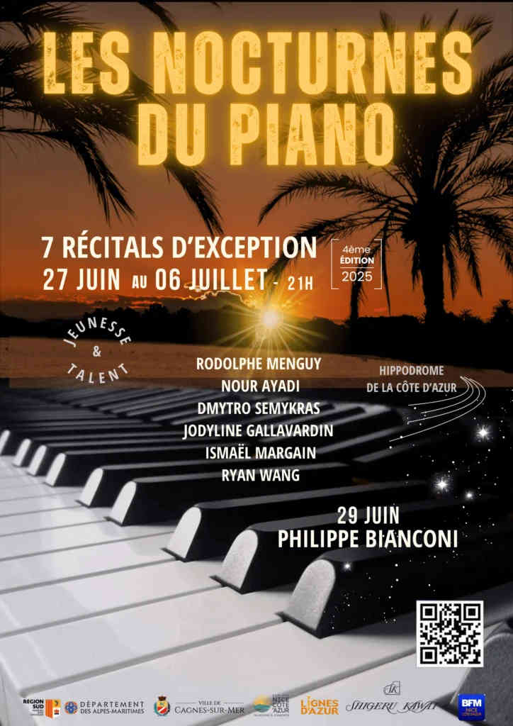 nocturnes piano cagnes festival concerts spectacle agenda cote d azur 2025
