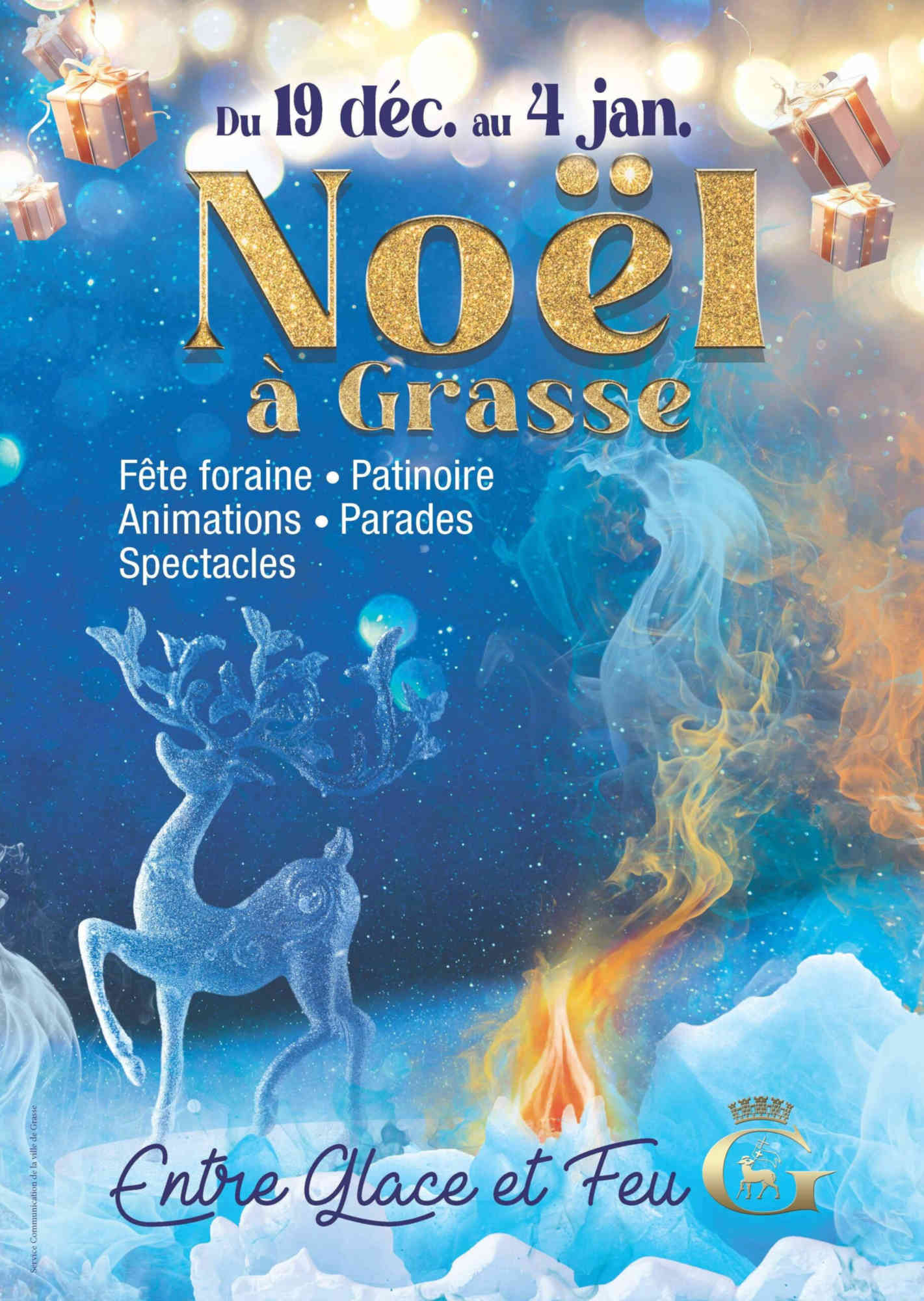 Animations de Noël à Grasse : spectacles, ateliers, marchés de producteurs et activités familiales pour vivre la magie des fêtes dans une ambiance festive et conviviale.
