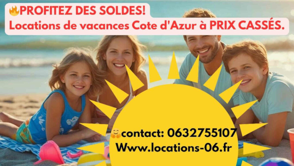 offres speciales promotions locations derniere minute vacances cote azur ete juillet aout pop up