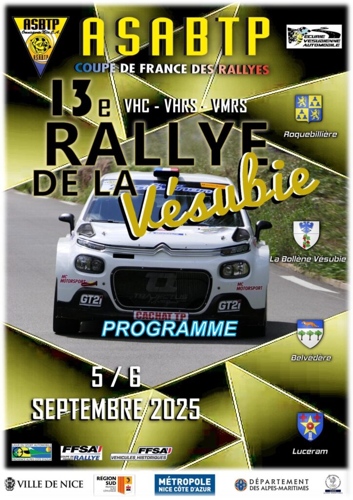 rallye vesubie championnat france evenements sports agenda 06 2025