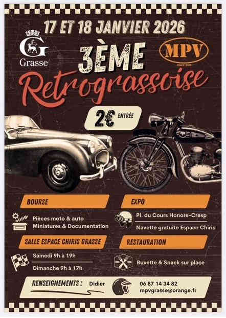 exposition de vehicules vintages et anciens, Grasse, ALpes-Maritimes