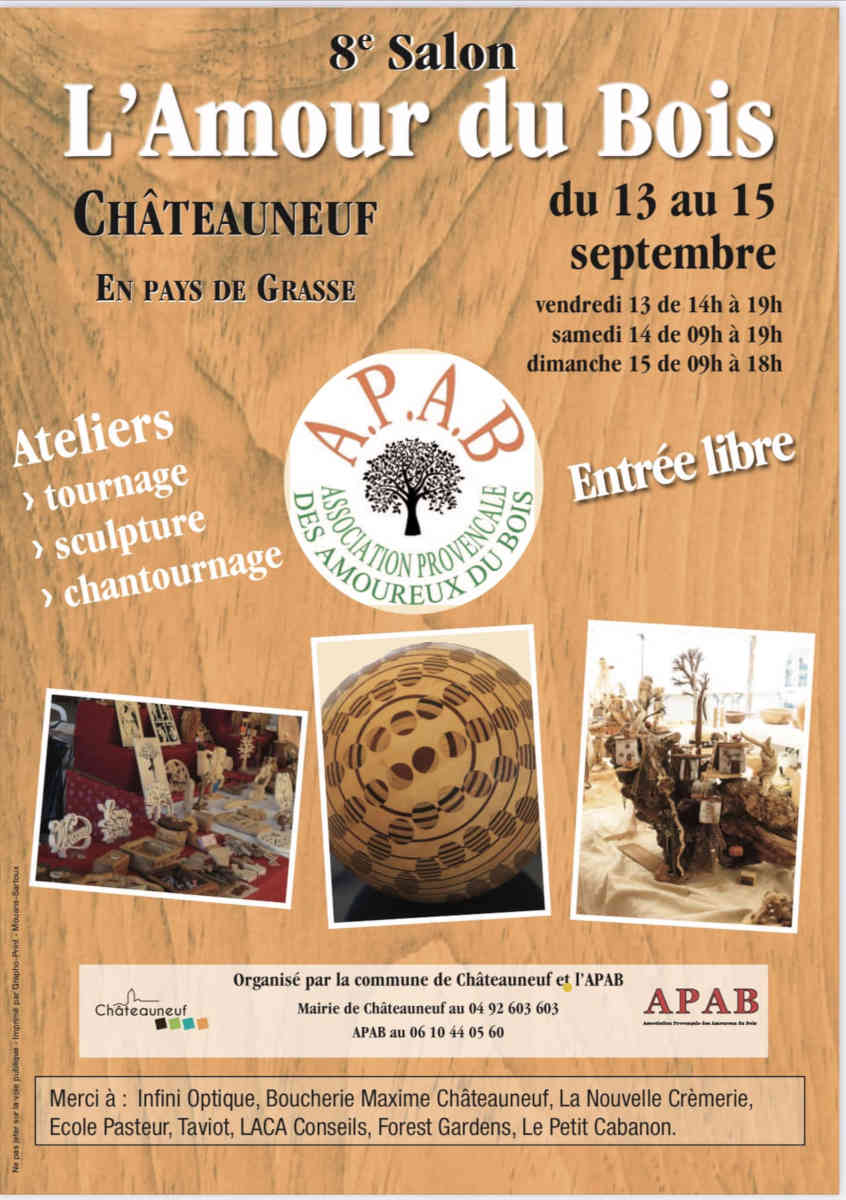 salon amour bois chateauneuf grasse artisanat agenda 06 cote d azur 2024