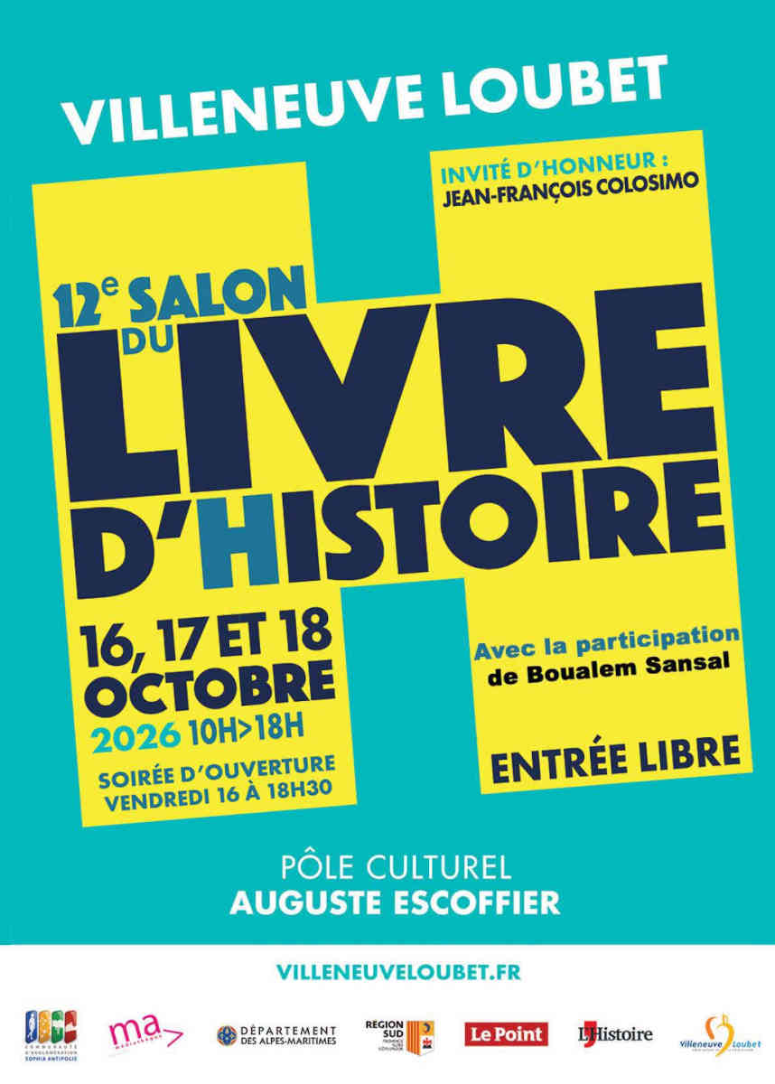 Salon du Livre d’Histoire de Villeneuve-Loubet – événement culturel et littéraire dans les Alpes-Maritimes