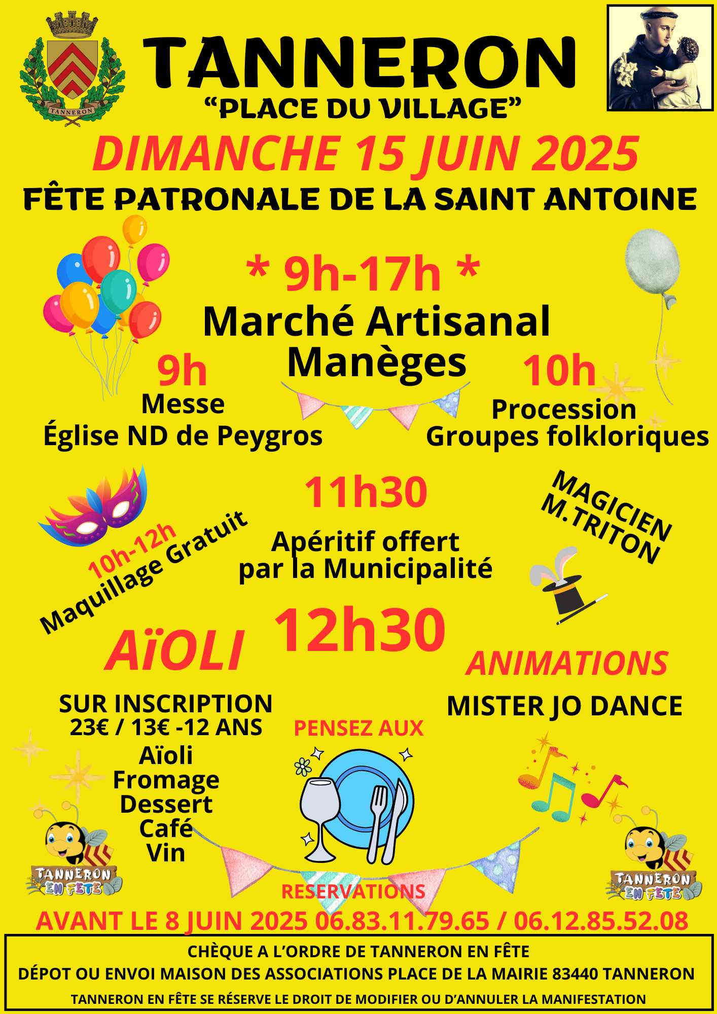 tanneron fete patronale bal marche producteur agenda cote dazur 2025