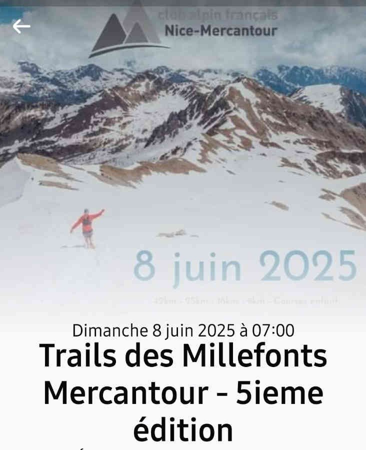 trail millefonts valdeblore competition sportive agenda cote d azur 2025