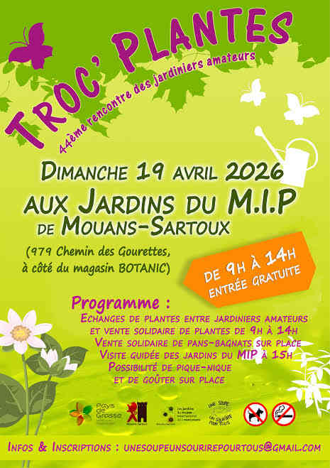 Troc Plantes de Mouans-Sartoux 2026 – Échange de Plantes et Jardinage dans les Alpes-Maritimes